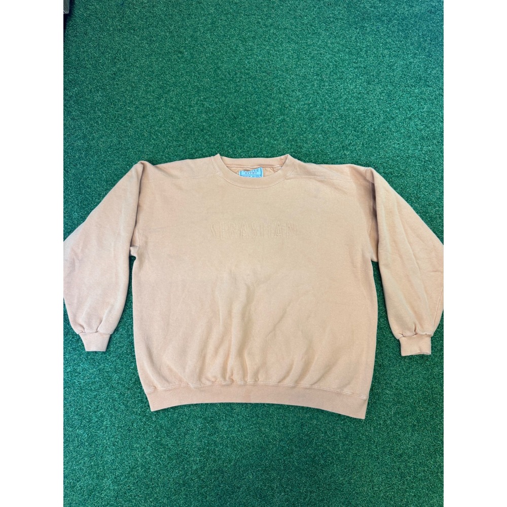 Santee Heavyweight Sebastian Embossed Sweatshirt Mens XL Orange Made in USA